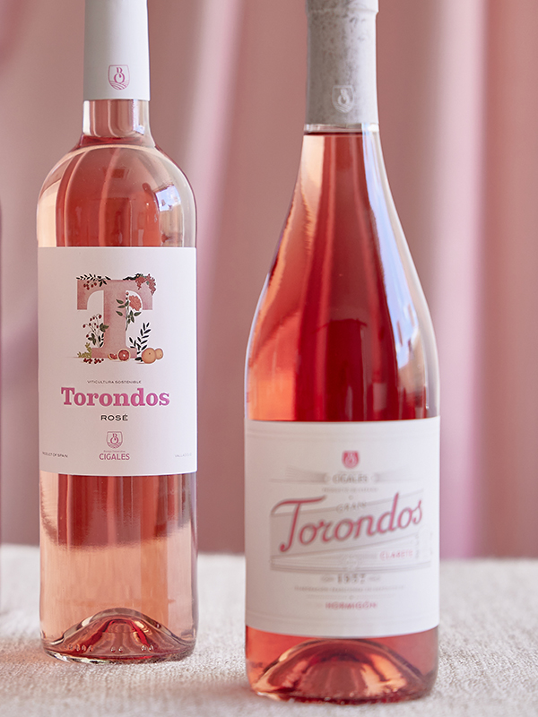 Botella de vino Torondos Rosé